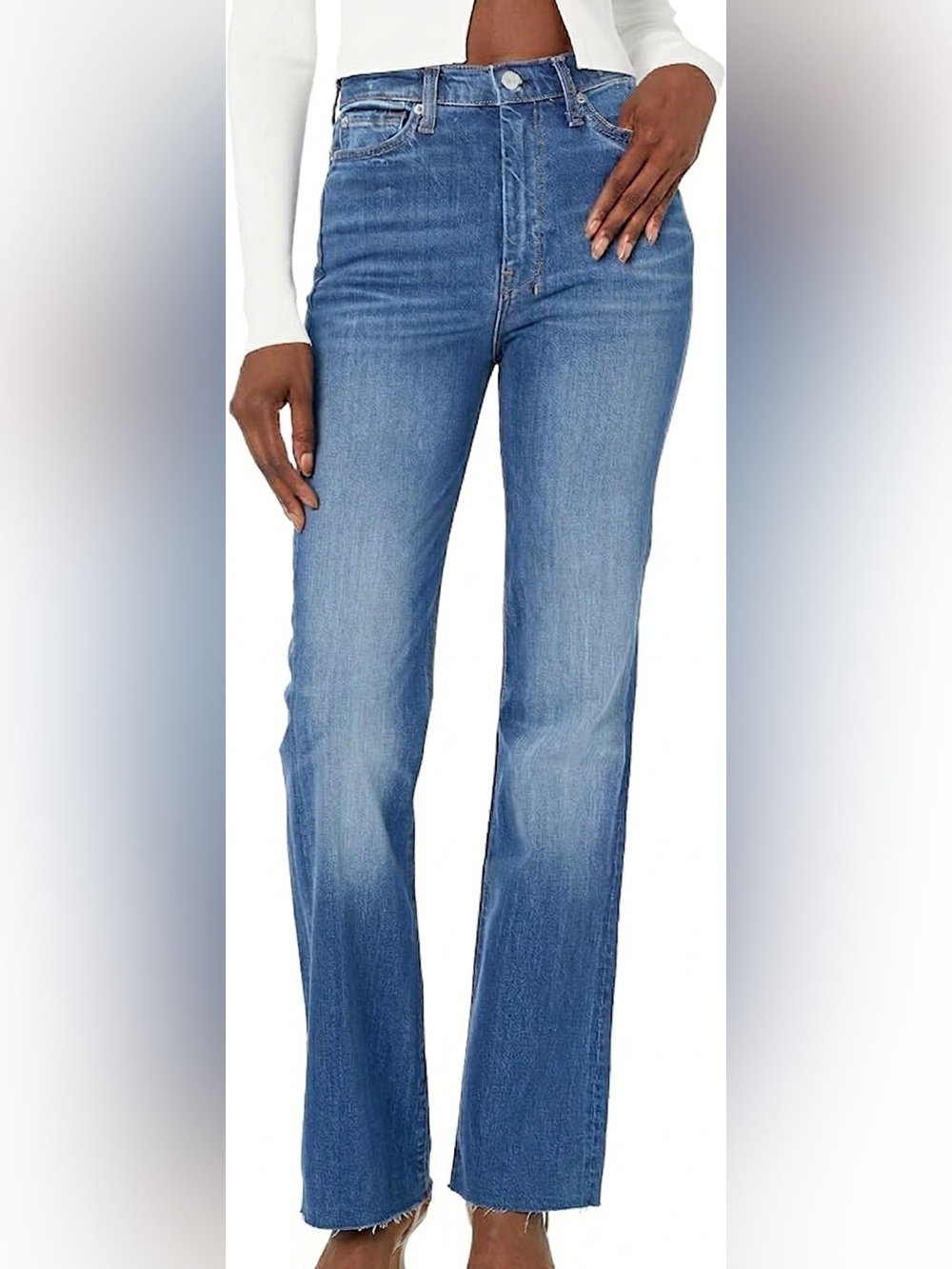 7 For All Mankind Sz 24 Ultra High Rise Dojo Raw Hem Jeans